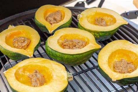cooking acorn squash on gas grill